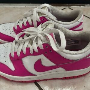 Nike Women's Pink and White Sneakers